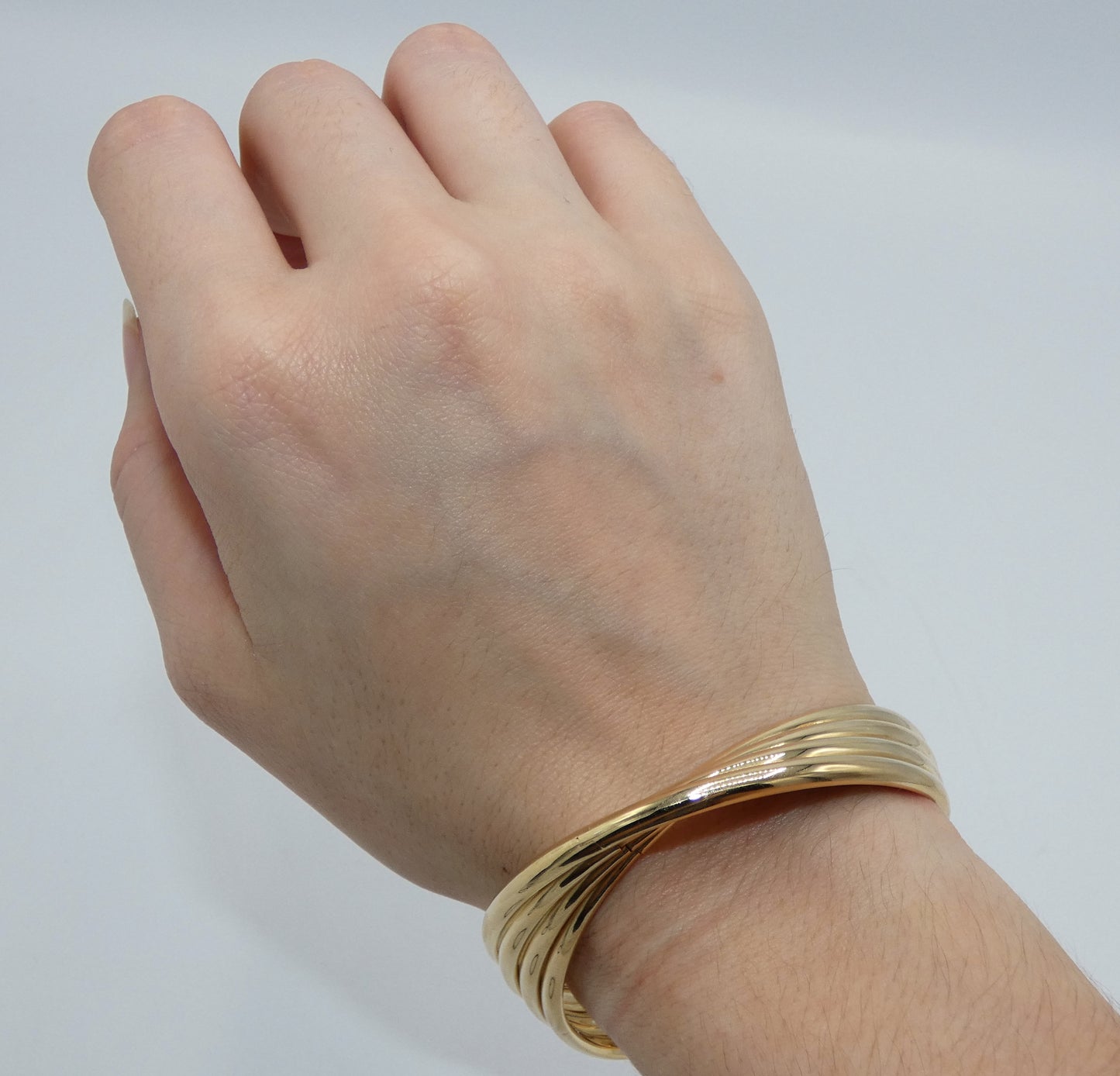 14K Gold Hinged Bracelet