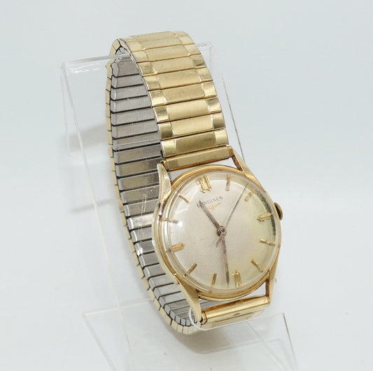 14K Gold Longines 17J Manual Wind Men's Watch