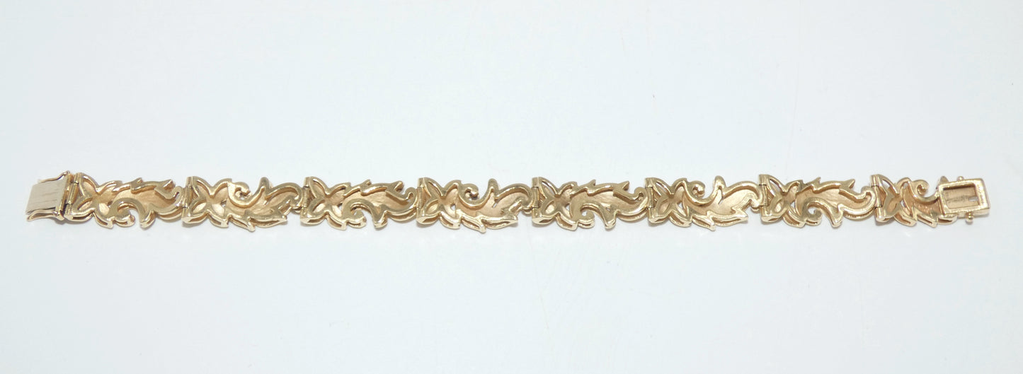 14K Gold Floral Bracelet