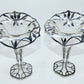 Art Deco Jack in the Pulpit Silver Deposit Pair of Vases