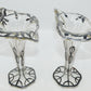 Art Deco Jack in the Pulpit Silver Deposit Pair of Vases