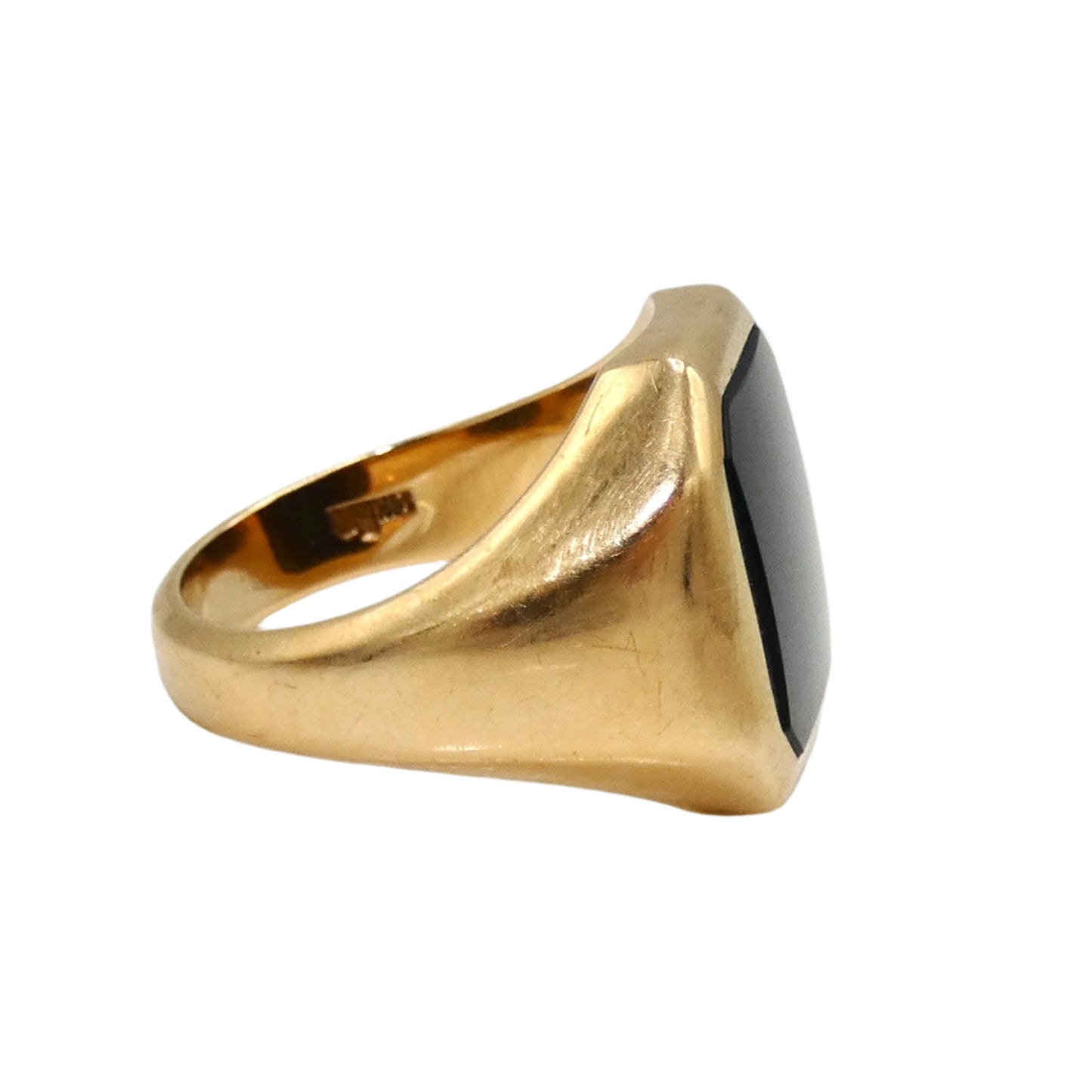 14K Gold Onyx 1940's Ring